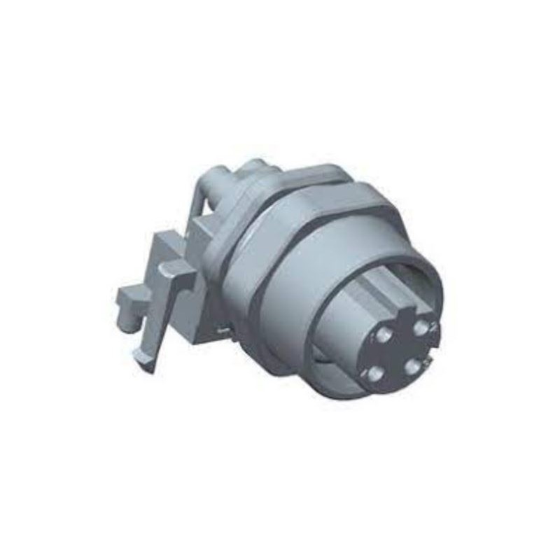 1 pcs - Amphenol Circular Connector, 4 Contacts, Panel Mount, M12 Connector, Socket, Female, IP67, M Series