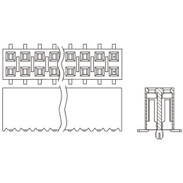 1 pcs - Samtec SSM Series Straight Surface Mount PCB Socket, 10-Contact, 2-Row, 2.54mm Pitch, Solder Termination