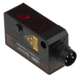 1 pcs - Baumer Diffuse Photoelectric Sensor, Block Sensor, 22 mm - 130 mm Detection Range