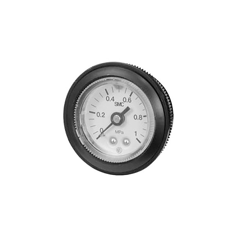 1 pcs - SMC Analogue Pressure Gauge 1MPa Back Entry, G46-10-01, 0MPa min.