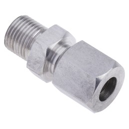 1 pcs - RS PRO Thermocouple Compression Fitting for Use with Thermocouple, 1/8 BSP, 1/4in Probe, RoHS Compliant Standard