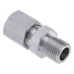 1 pcs - RS PRO Thermocouple Compression Fitting for Use with Thermocouple, 1/8 BSP, 1/4in Probe, RoHS Compliant Standard