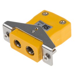 1 pcs - RS PRO Panel Mount Thermocouple Connector for Use with Type K Thermocouple, Standard Size, ANSI Standard