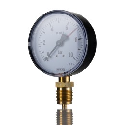 1 pcs - WIKA G 1/8 Analogue Pressure Gauge 10bar Bottom Entry, 9014187, 0bar min., 111.10