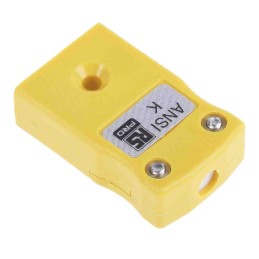 1 pcs - RS PRO In-Line Thermocouple Connector for Use with Type K Thermocouple, Miniature Size, ANSI Standard
