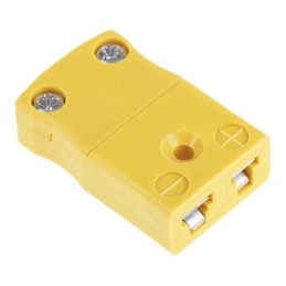 1 pcs - RS PRO In-Line Thermocouple Connector for Use with Type K Thermocouple, Miniature Size, ANSI Standard