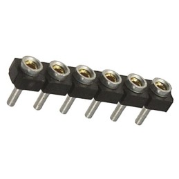 1 pcs - Samtec SL Series Straight Through Hole Mount PCB Socket, 6-Contact, 1-Row, 2.54mm Pitch, Solder Termination