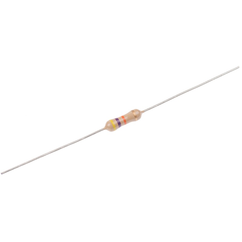 500 pcs - CFR50J47K TE Connectivity 47kΩ Carbon Film Resistor 0.5W ±5% CFR50J47K