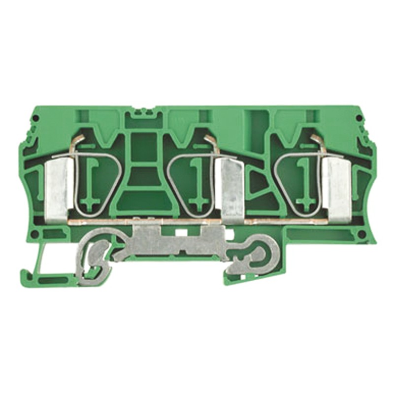 1 pcs - Weidmuller Z Series Green, Yellow PE Terminal, Single-Level, Clamp Termination