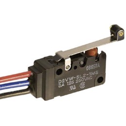 1 pcs - Omron Hinge Lever Micro Switch, Wire Lead Terminal, 5 A @ 250 V ac, SP-CO, IP67