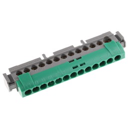 1 pcs - Legrand Distribution Block, 13 Way, 1.5 - 16 mm², 6 - 25 mm², 100A, 400 V ac, Green