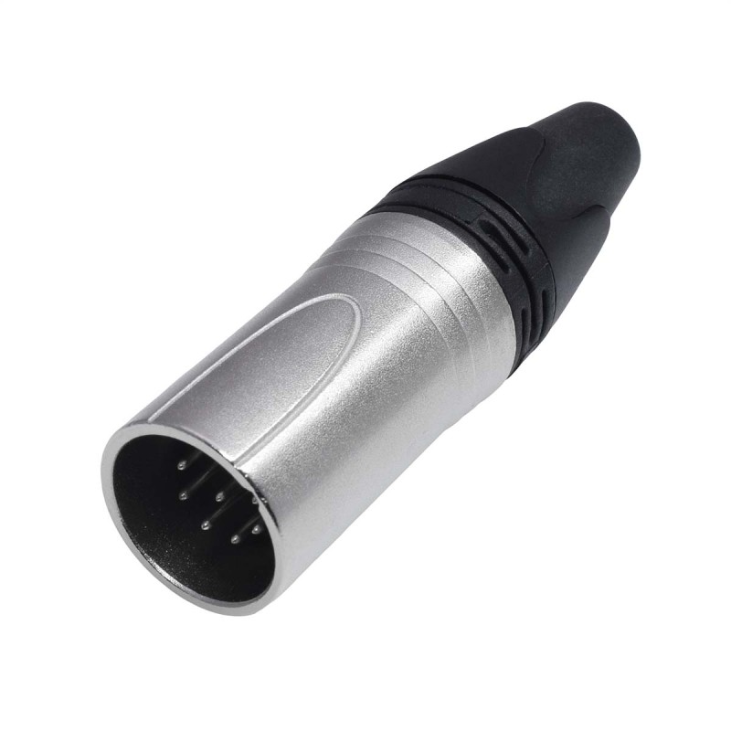 1 pcs - RS PRO Cable Mount XLR Connector, Male, 75 V, 7 Way, Silver Plating