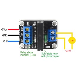 1 pcs - Seeit SSR-RELAY02-HL Relay for Relay Control Card for Arduino, AVR, PIC, Raspberry Pi, TTL