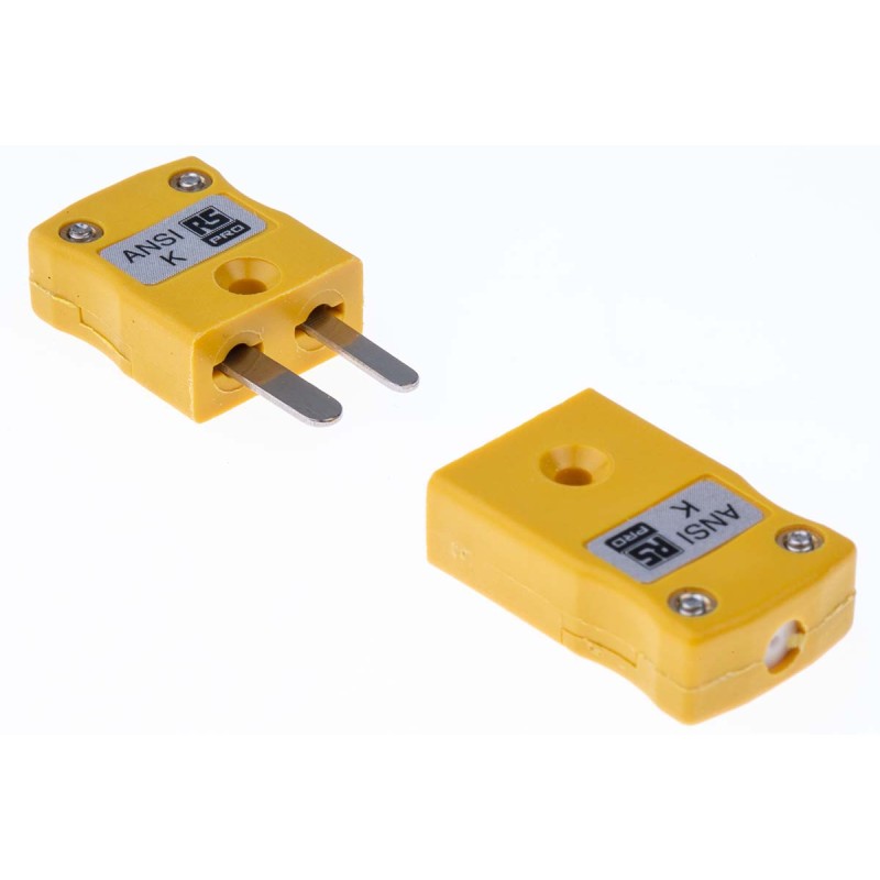 1 pcs - RS PRO In-Line Thermocouple Connector for Use with Type K Thermocouple, Miniature Size, ANSI Standard