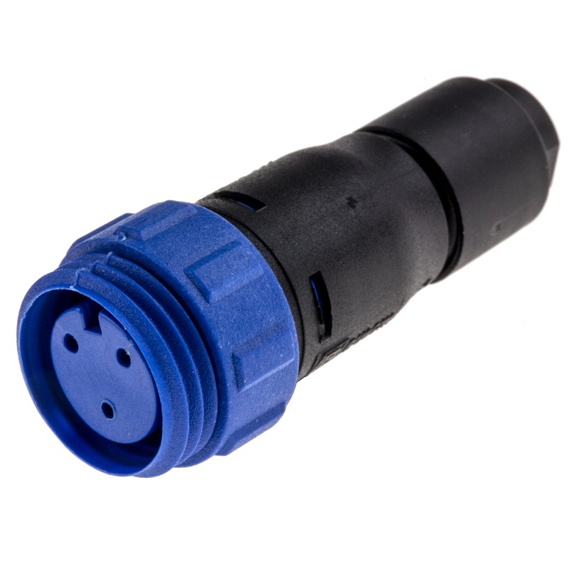 1 pcs - Bulgin Circular Connector, 3 Contacts, Cable Mount, Miniature Connector, Socket, Female, IP68, Buccaneer 400 Series