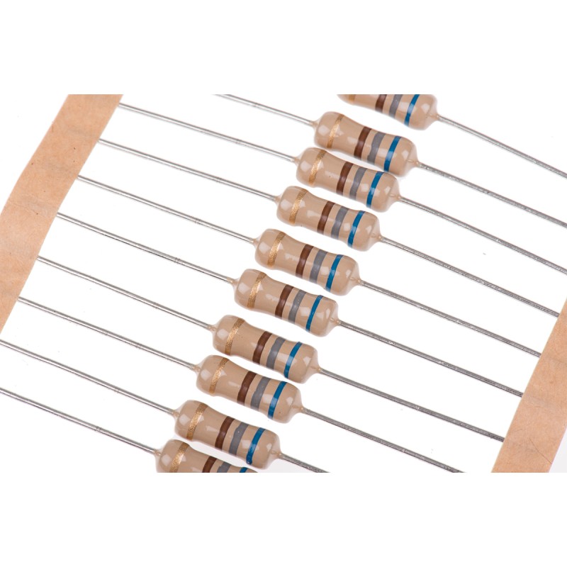 500 pcs - CFR100J680R TE Connectivity 680Ω Carbon Film Resistor 1W ±5% CFR100J680R