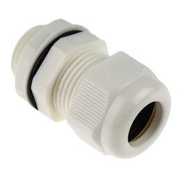10 pcs - RS PRO White Nylon Cable Gland, M20 Thread, 10mm Min, 14mm Max, IP68
