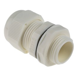 10 pcs - RS PRO White Nylon Cable Gland, M20 Thread, 10mm Min, 14mm Max, IP68