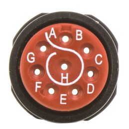 1 pcs - Amphenol MIL Spec Circular Connector, 8 Contacts, Cable Mount, Socket, Female, Twist & Lock Series