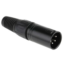 1 pcs - RS PRO Cable Mount XLR Connector, Male, 250 V ac, 4 Way, Silver Plating