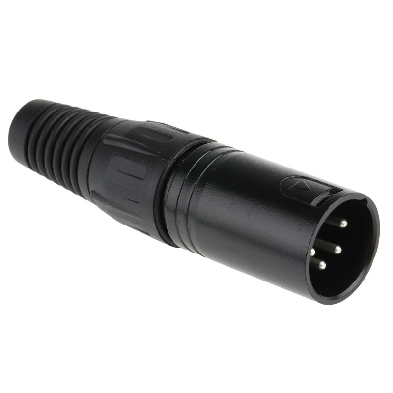 1 pcs - RS PRO Cable Mount XLR Connector, Male, 250 V ac, 4 Way, Silver Plating