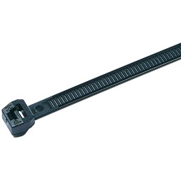 1 Bag of 100 - HellermannTyton Cable Tie, Outside Serrated, 150mm x 4.6 mm, Black Polyamide 6.6 (PA66), Pk-100