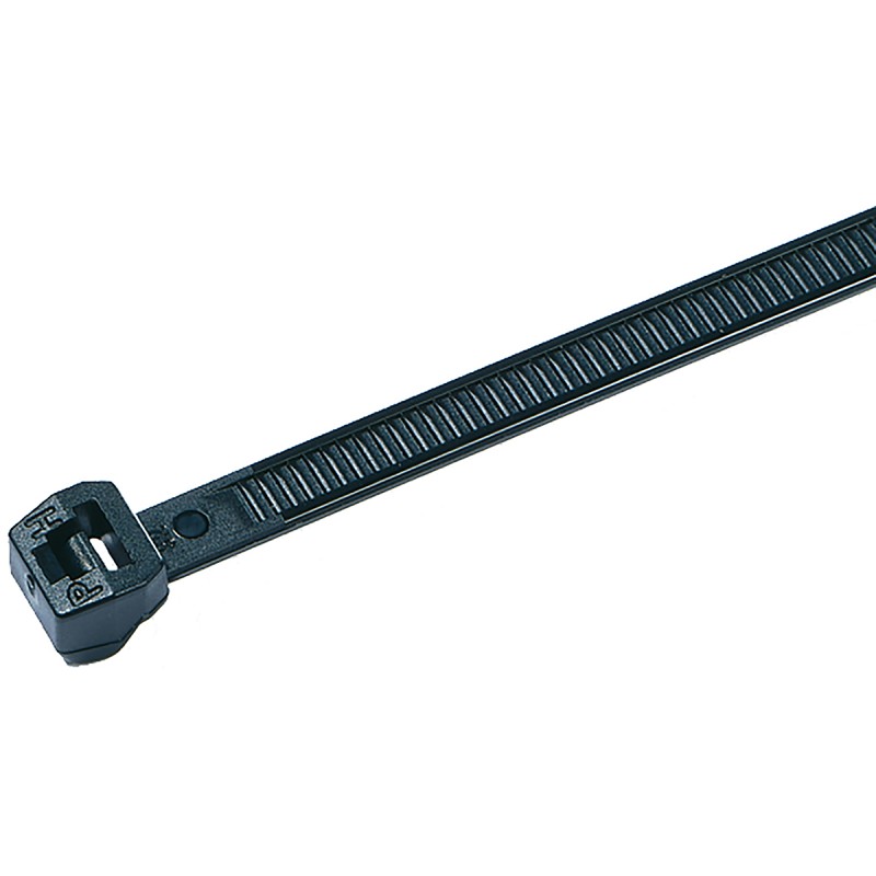 1 Bag of 100 - HellermannTyton Cable Tie, Outside Serrated, 150mm x 4.6 mm, Black Polyamide 6.6 (PA66), Pk-100