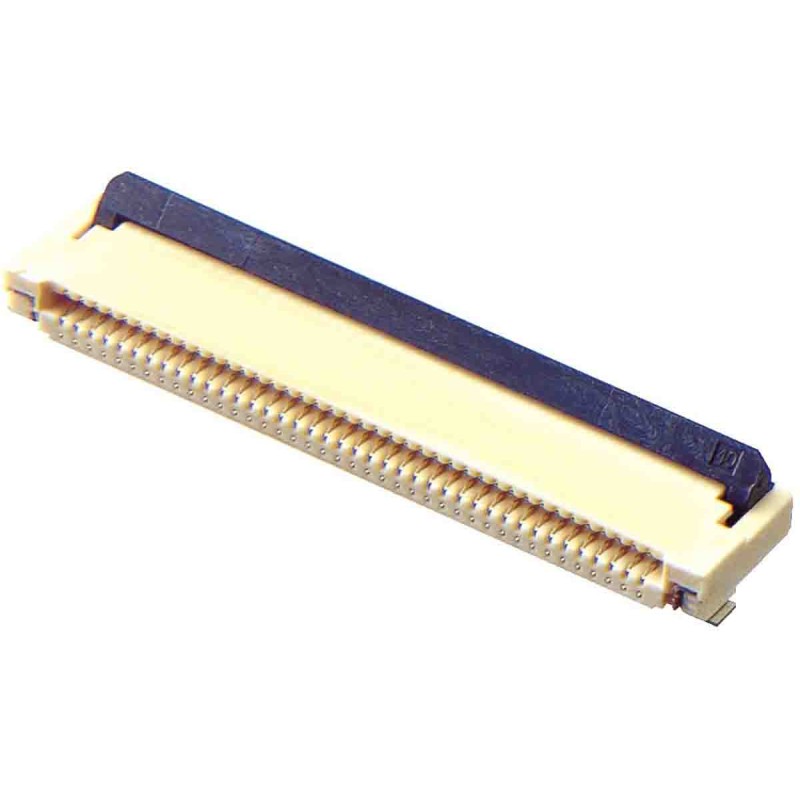 1 Reel of 100 - Omron, XF2M, XF2M 0.5mm Pitch 54 Way Right Angle Female FPC Connector, Top and Bottom Contact