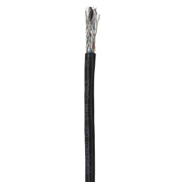 1 Reel of 100 - RS PRO Multicore Industrial Cable, 6 Cores, 0.22 mm², DEF STAN, Screened, 100m, Black PVC Sheath