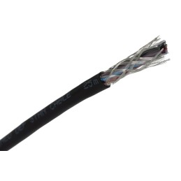 1 Reel of 100 - RS PRO Multicore Industrial Cable, 6 Cores, 0.22 mm², DEF STAN, Screened, 100m, Black PVC Sheath