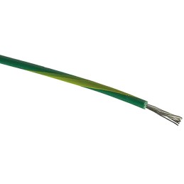 1 Reel of 100 M - RS PRO Green/Yellow 4 mm² Hook Up Wire, 11 AWG, 7/0.85 mm, 100m, PVC Insulation