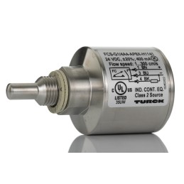 1 pcs - Turck Compact Mount Flow Controller, 1 - 150 (Water) cm³/s, 3 - 300 (Oil) cm³/s, PNP Output, 21 -