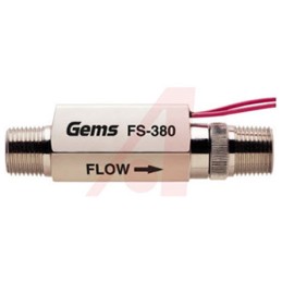 1 pcs - Gems Sensors FS-380 Series Piston Flow Switch for Liquid, 0.5 gal/min Max