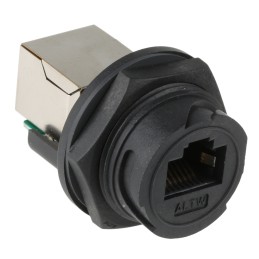1 pcs - Amphenol Industrial RDP Series Female RJ45 Connector, Panel Mount, Cat5e, STP Shield