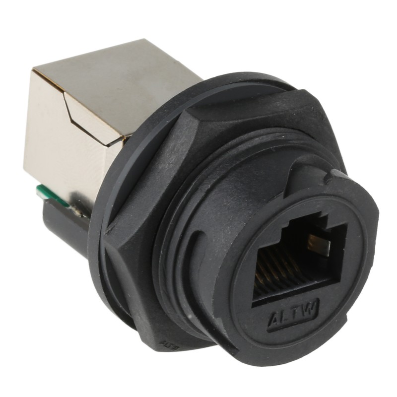 1 pcs - Amphenol Industrial RDP Series Female RJ45 Connector, Panel Mount, Cat5e, STP Shield