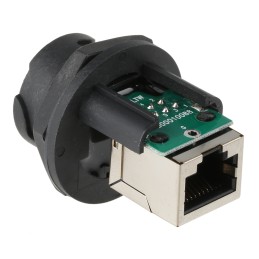 1 pcs - Amphenol Industrial RDP Series Female RJ45 Connector, Panel Mount, Cat5e, STP Shield
