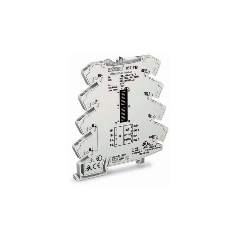 1 pcs - Wago Signal Conditioner, Voltage Input, Current, Voltage Output, 24V dc Supply, ATEX, IECEx