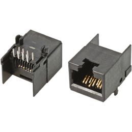 1 pcs - Bel-Stewart SS-60000 Series Female RJ45 Connector, PCB Mount, Cat6, UTP Shield