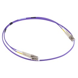 1 pcs - RS PRO LC to LC Duplex Multi Mode OM3 Fibre Optic Cable, 50/125μm, Purple, 1m