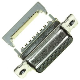 1 pcs - 3M 8300 25 Way Right Angle Cable Mount D-sub Connector Socket, 2.8mm Pitch