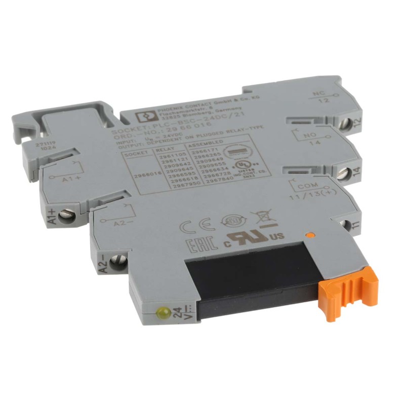 1 pcs - Phoenix Contact PLC-OSC- 24DC/48DC/100 Series Solid State Interface Relay, 28.8 V ac/dc Control, DIN Rail Mount
