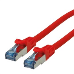 1 pcs - Roline Cat6a Male RJ45 to Male RJ45 Ethernet Cable, S/FTP, Red LSZH Sheath, 5m, Low Smoke Zero Halogen (LSZH)