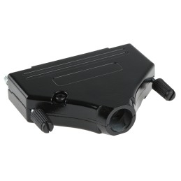 1 pcs - MH Connectors MHDTZK-BK Series Zinc D Sub Backshell, 37 Way, Strain Relief