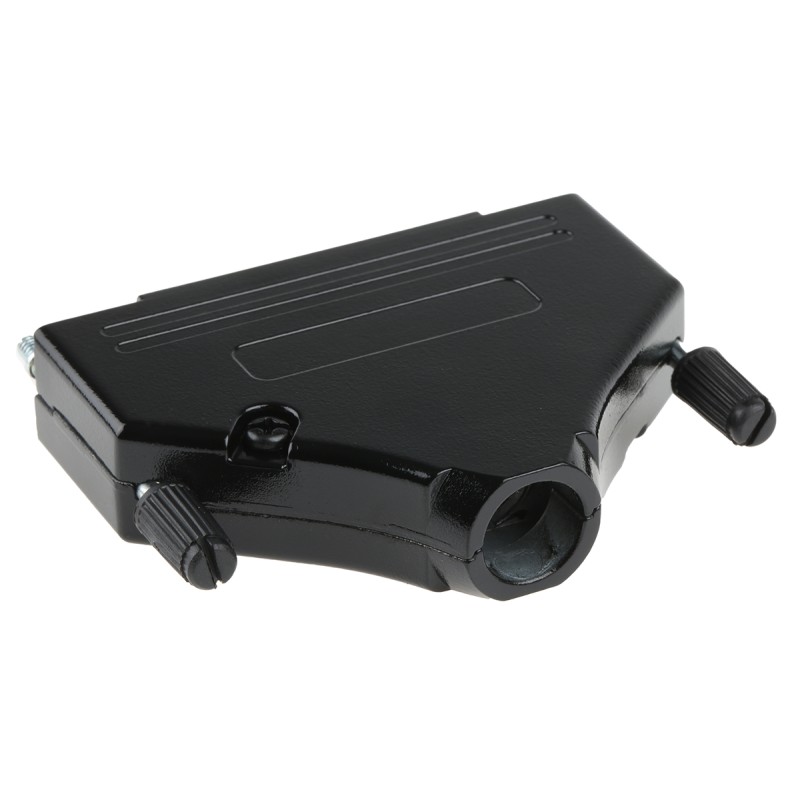 1 pcs - MH Connectors MHDTZK-BK Series Zinc D Sub Backshell, 37 Way, Strain Relief