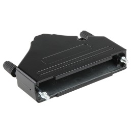 1 pcs - MH Connectors MHDTZK-BK Series Zinc D Sub Backshell, 37 Way, Strain Relief