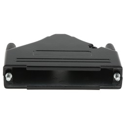 1 pcs - MH Connectors MHDTZK-BK Series Zinc D Sub Backshell, 37 Way, Strain Relief