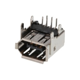 1 pcs - Molex 6 Way Right Angle Through Hole Firewire Connector, Socket