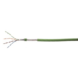 1 Reel of 100 M - AXINDUS Cat5e Ethernet Cable, SF/UTP, Green, 100m