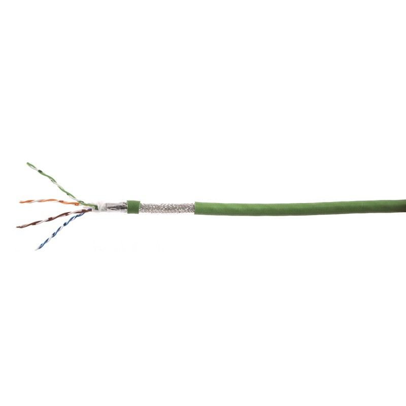 1 Reel of 100 M - AXINDUS Cat5e Ethernet Cable, SF/UTP, Green, 100m