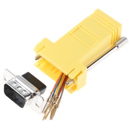 1 pcs - RS PRO D Sub Adapter Male 9 Way D-Sub to Female RJ45